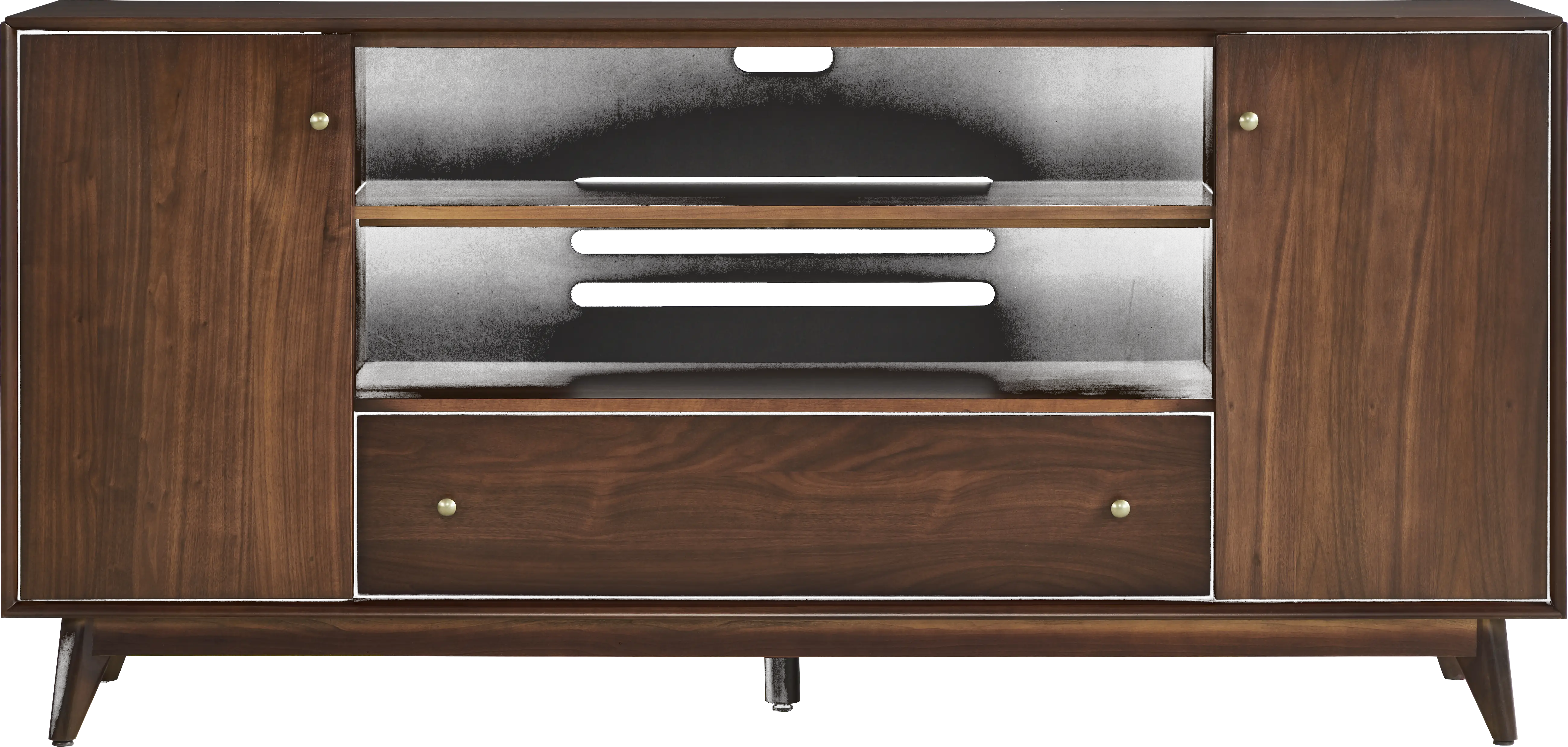Broxbern Walnut Finish 76 in. Console - Thumbnail - Image 1
