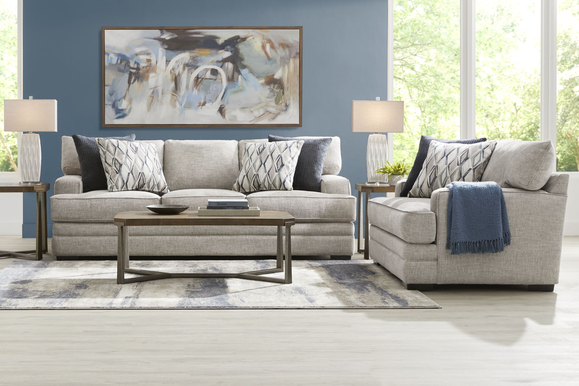 Morgan Falls Gray Sofa - Image 2