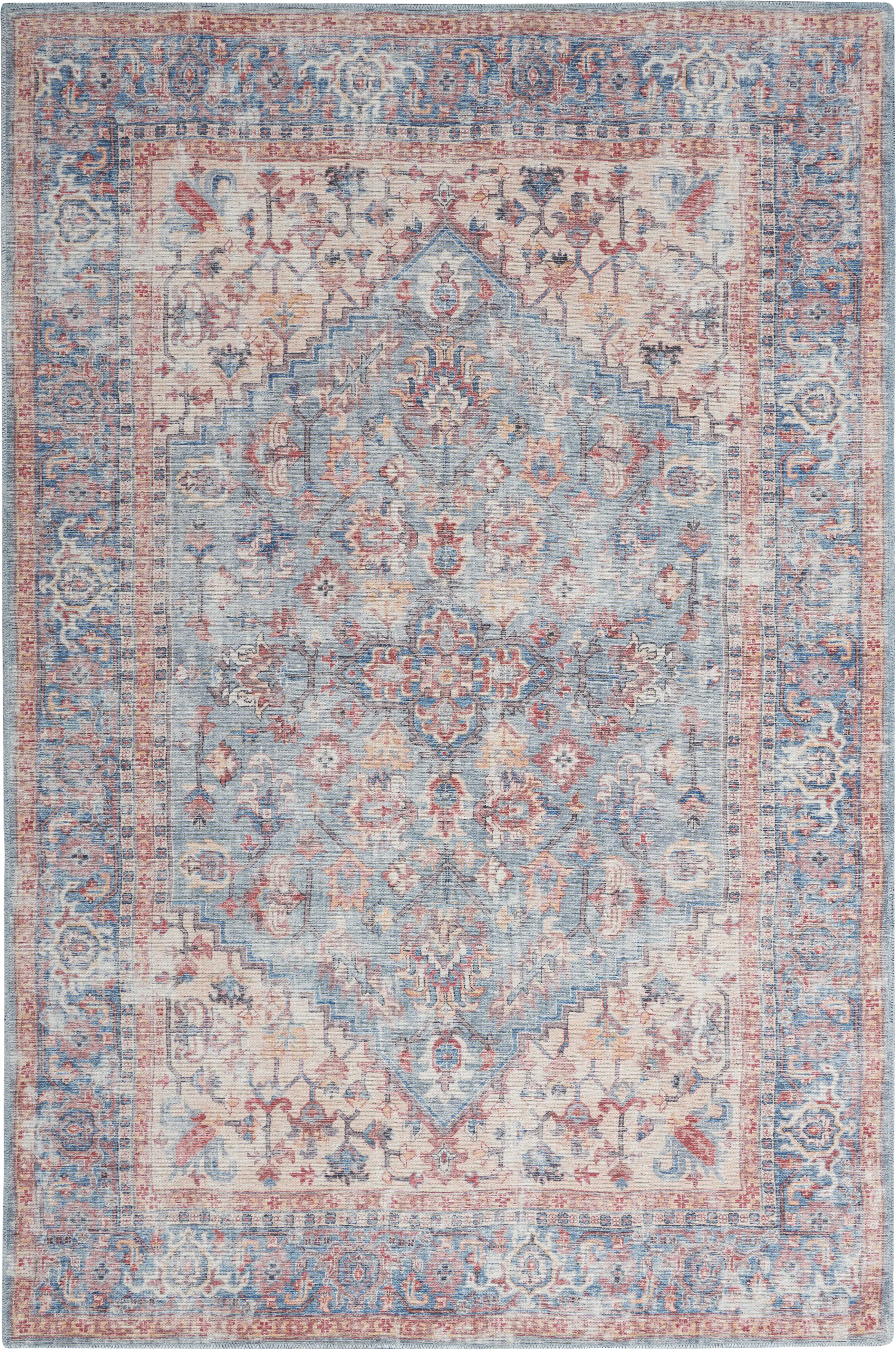 Haleigh Elle Blue 2' x 6' Runner Rug - Thumbnail - Image 1
