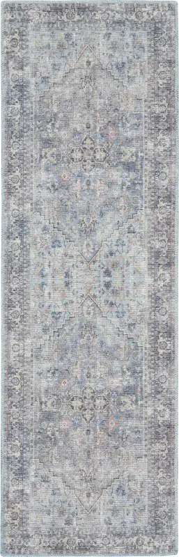 Haleigh Elle Light Gray 2' x 6' Runner Rug