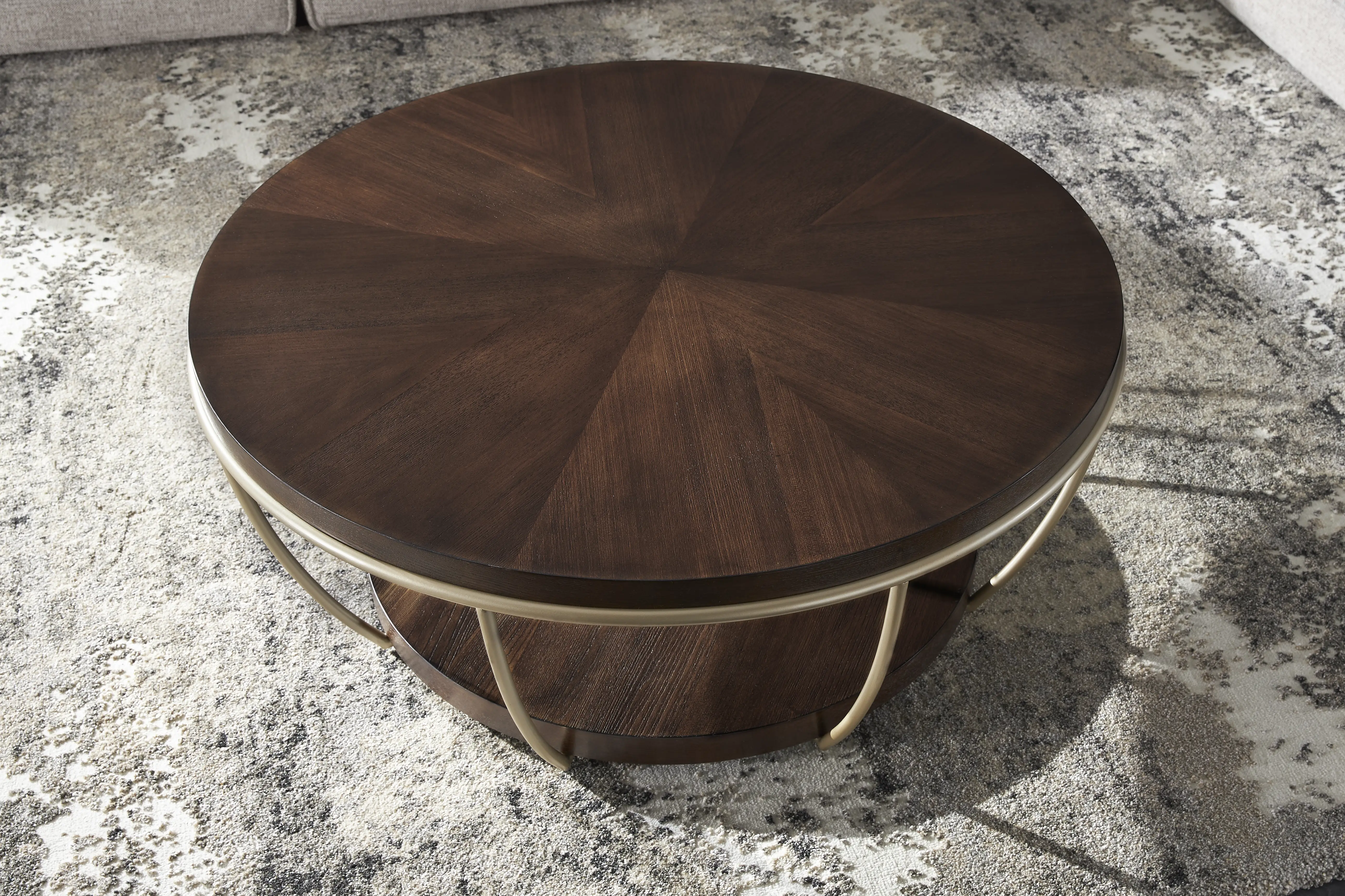 Prospect Heights Brown Cherry Finish Cocktail Table - Thumbnail - Image 3