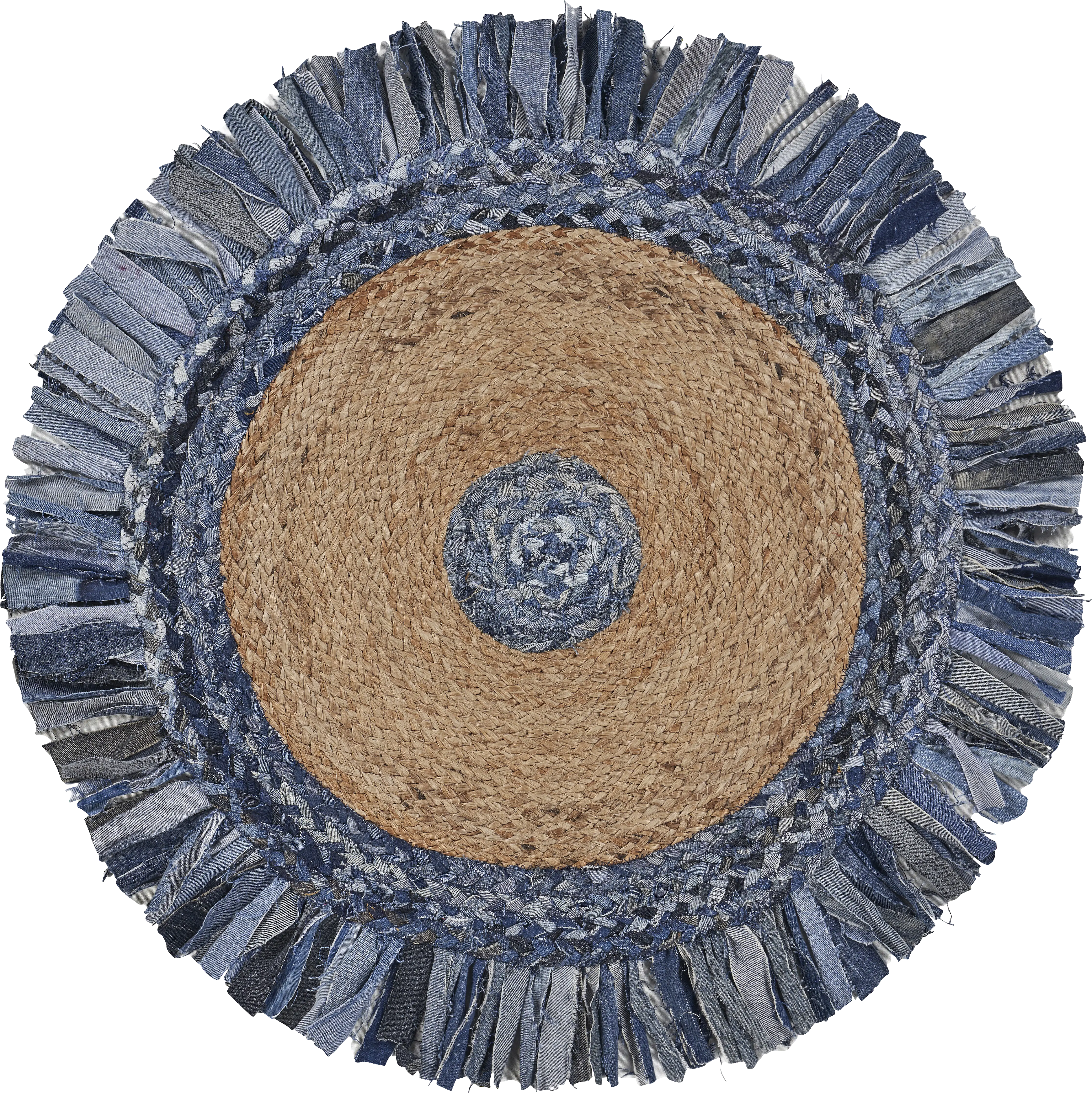 Sonaha Blue 5'6 Round Rug - Thumbnail - Image 1