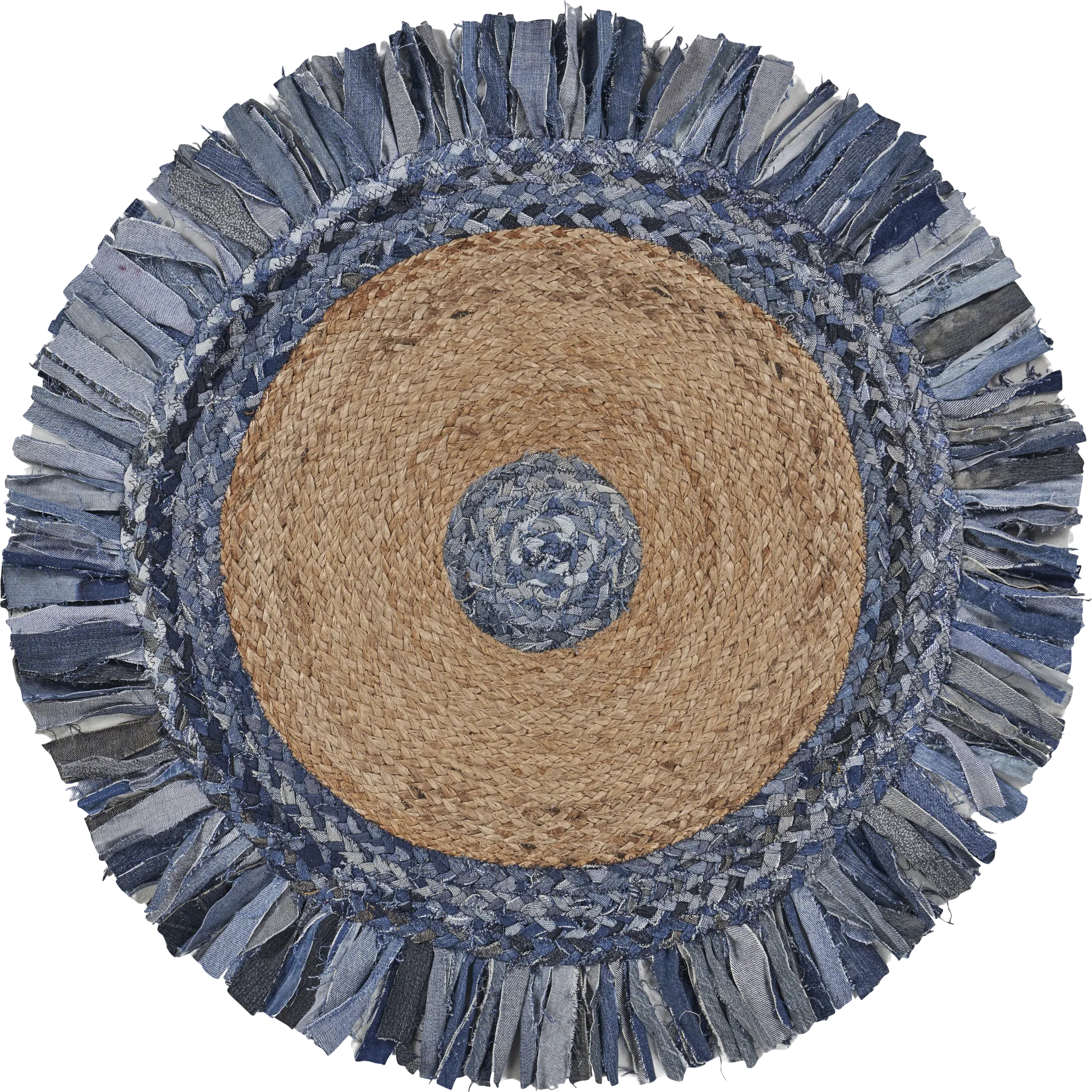 Sonaha Blue 5'6 Round Rug - Image 1