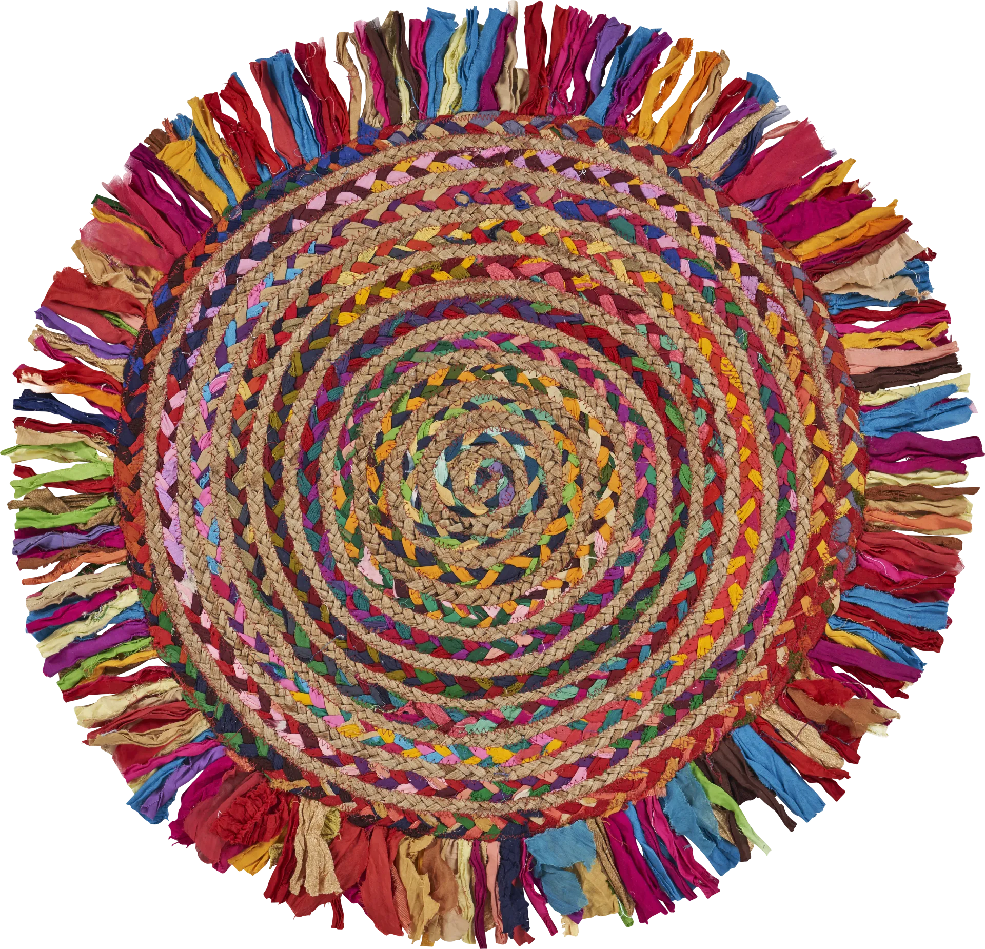 Reizu Red/Multi 3'6 Round Rug - Image 1