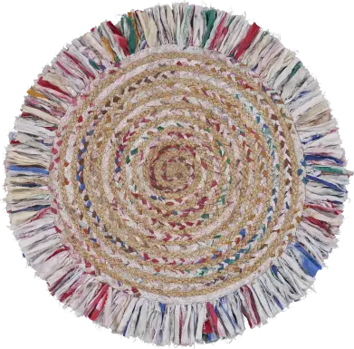 Reizu White 5'6 Round Rug