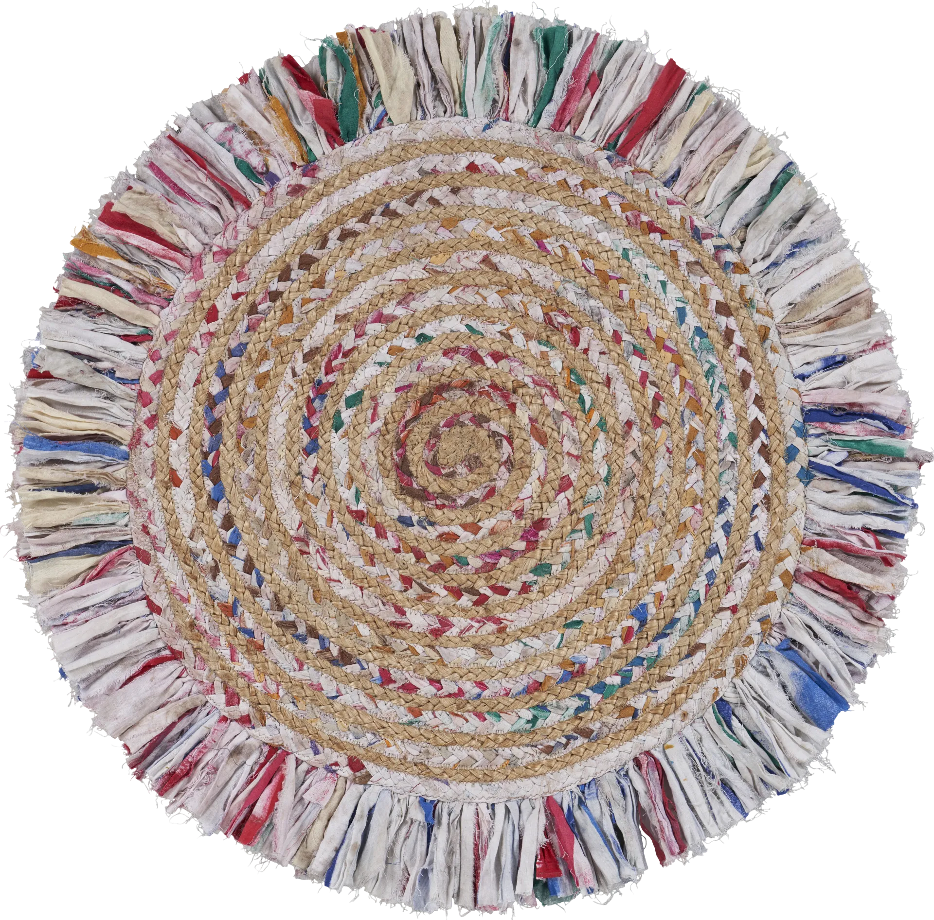 Reizu White 5'6 Round Rug - Image 1