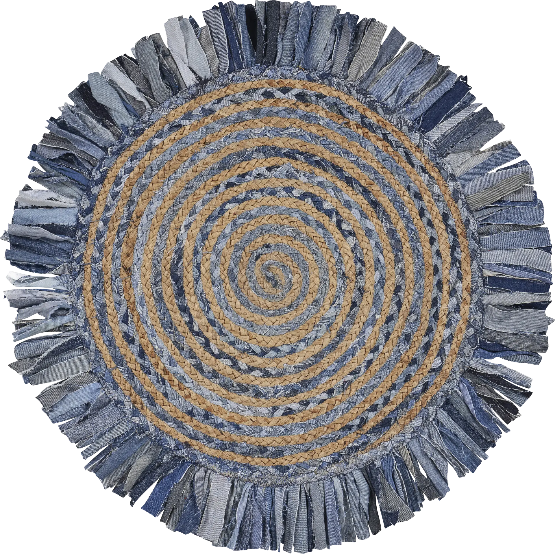 Reizu Blue 3'6 Round Rug