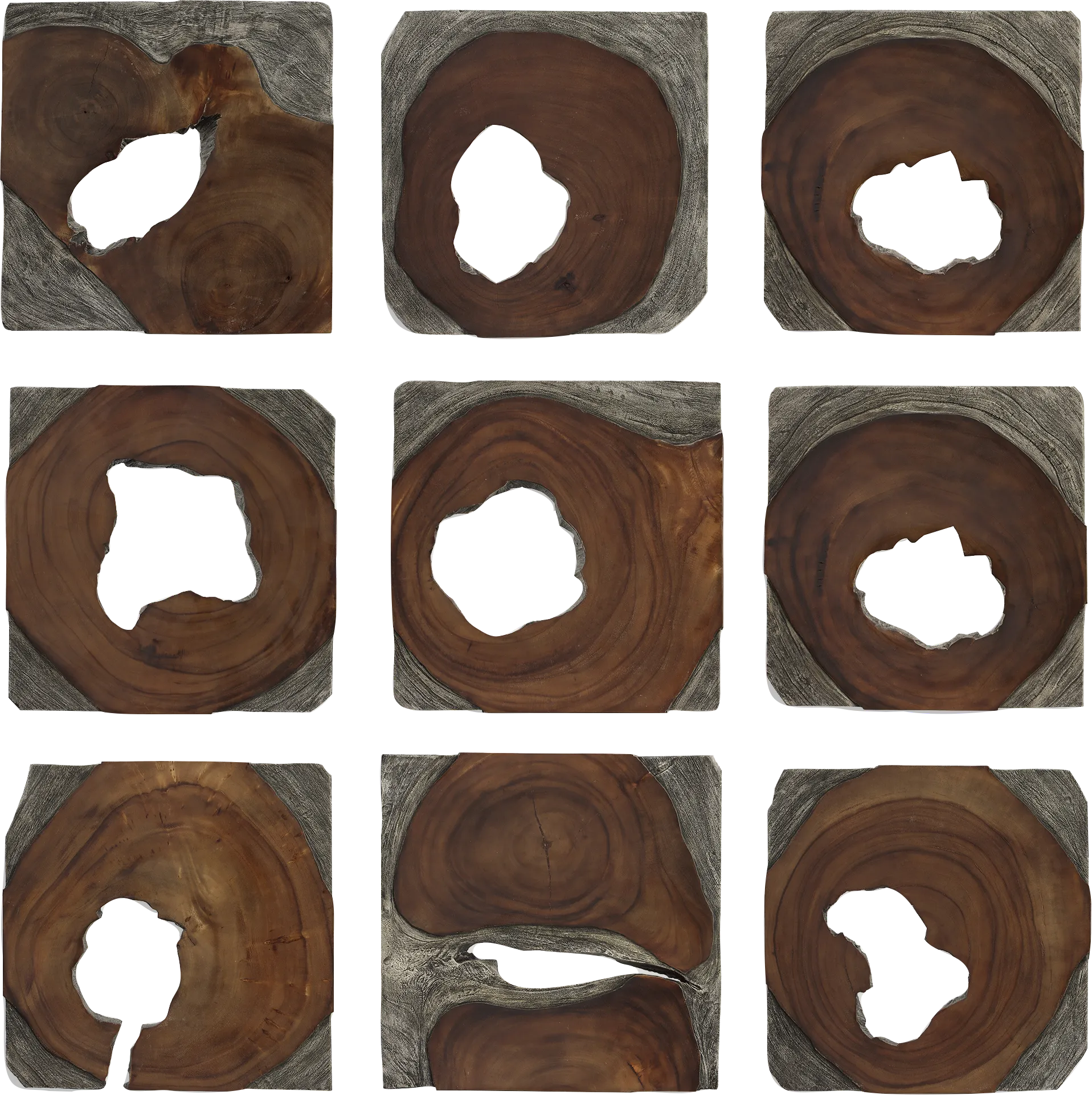 Tibor Brown Wall Decor, Set of 9 - Image 1