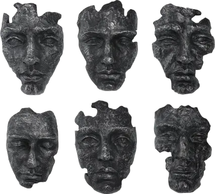 Brummi Gray Wall Decor, Set of 6