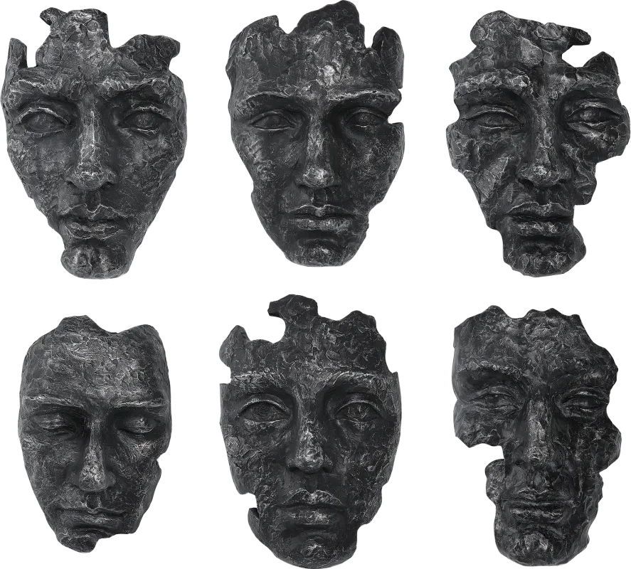 Brummi Gray Wall Decor, Set of 6