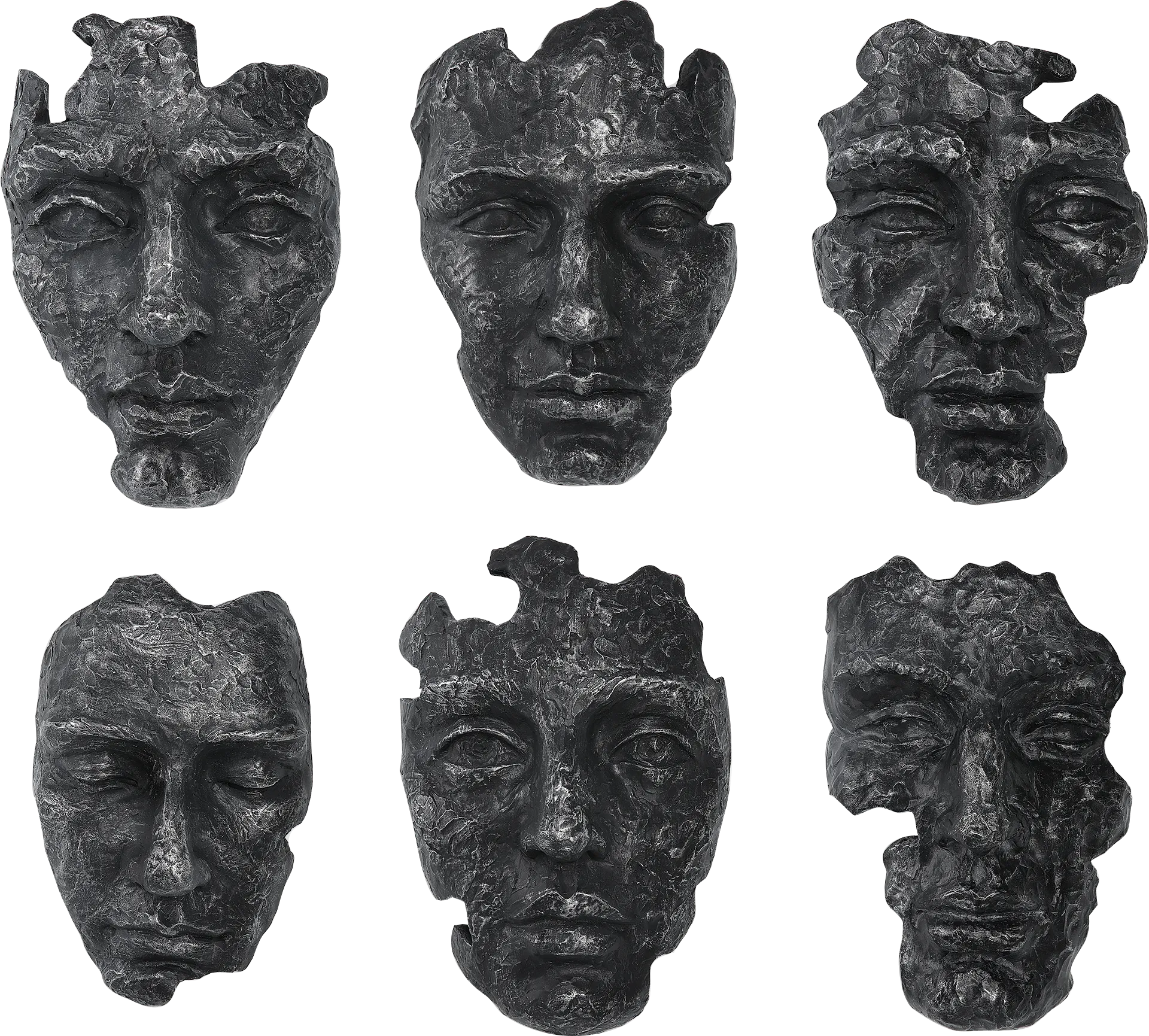 Brummi Gray Wall Decor, Set of 6 - Image 1