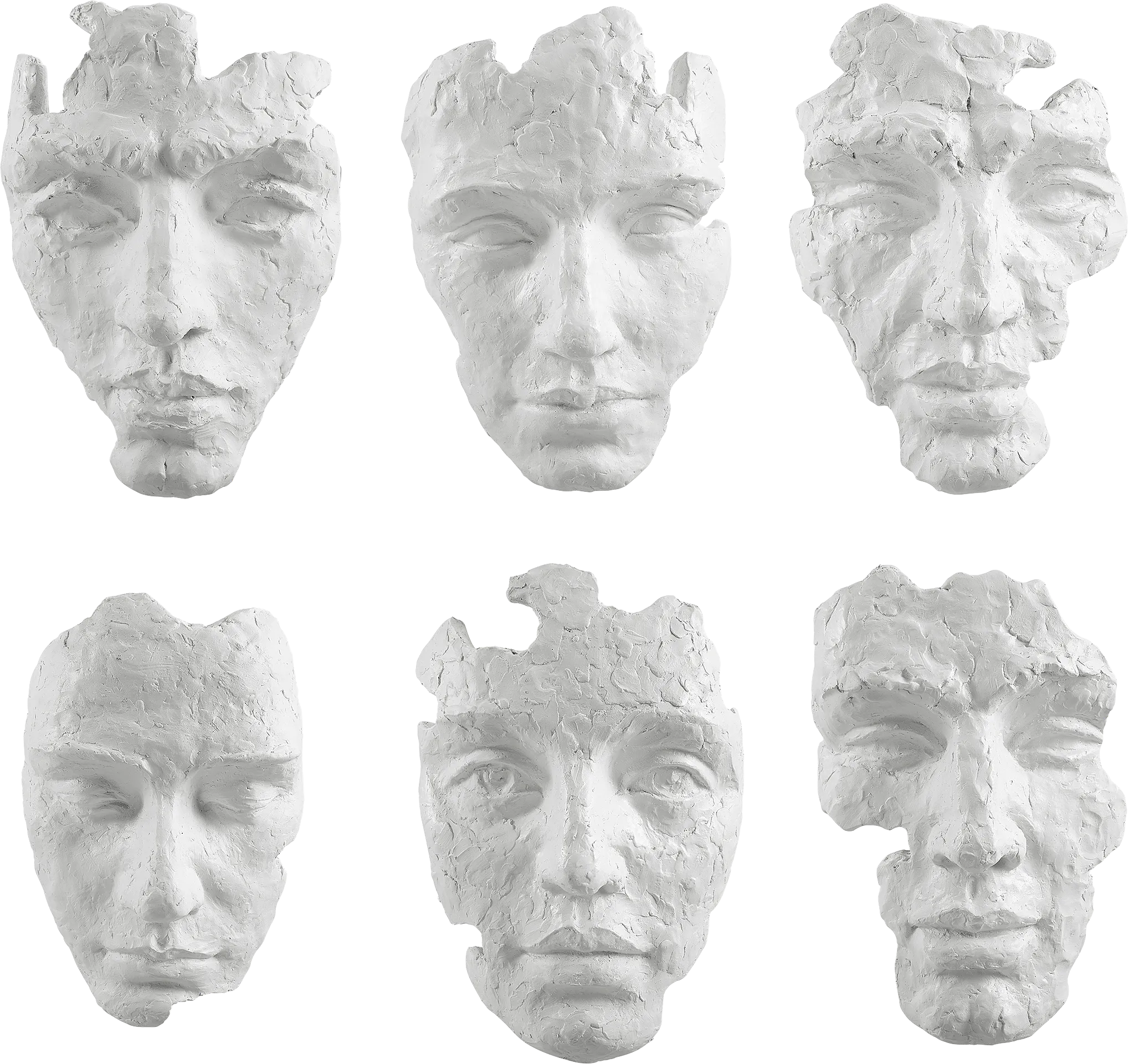 Brummi White Wall Decor, Set of 6 - Thumbnail - Image 1