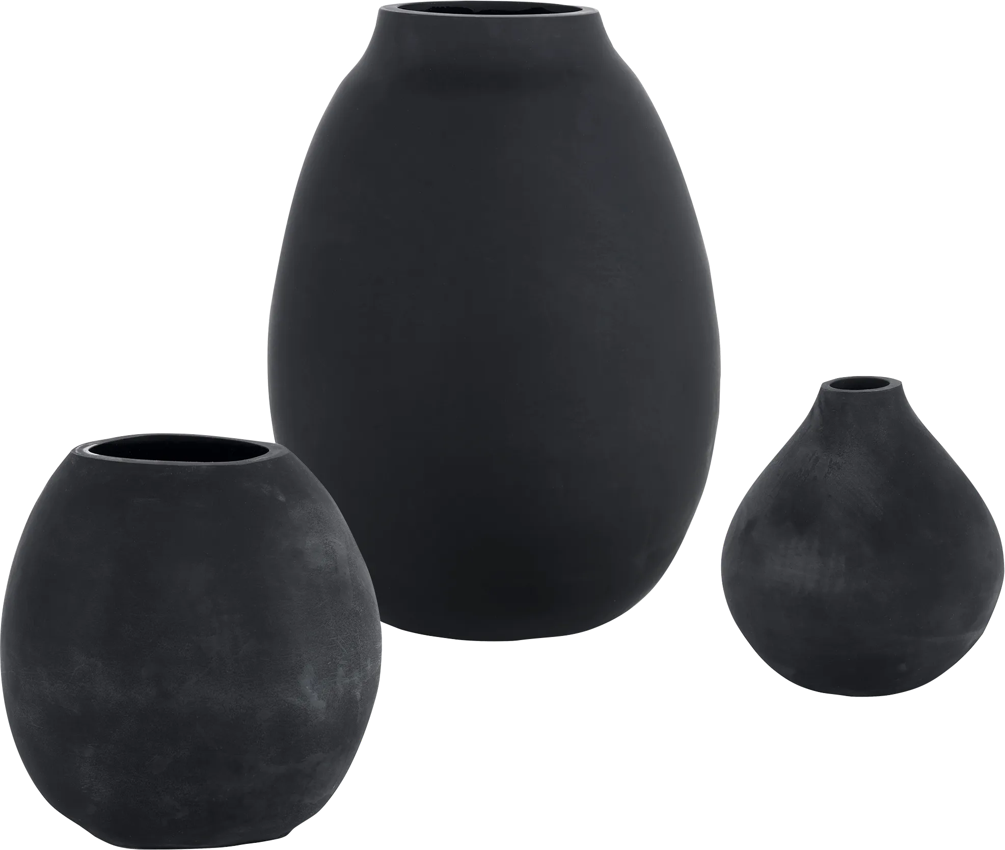 Eljin Black Vase, Set of 3