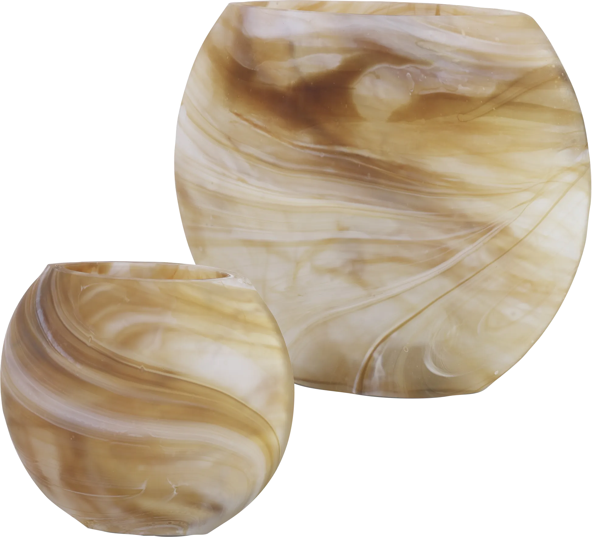 Zillah Brown Vase, Set of 2 - Thumbnail - Image 1