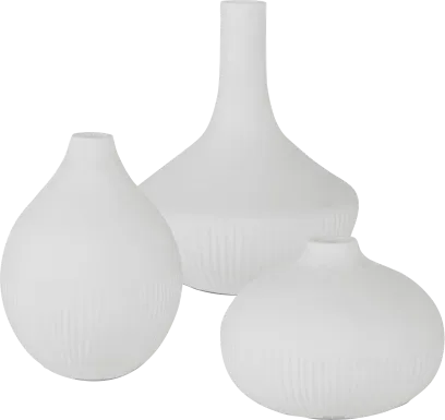 Herla White Vase, Set of 3