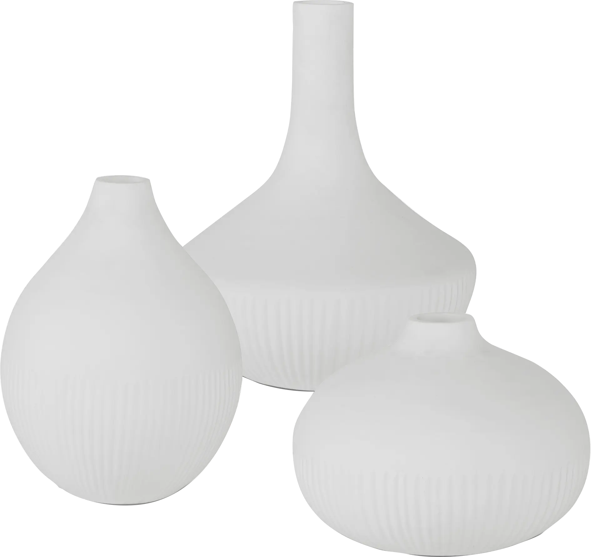 Herla White Vase, Set of 3