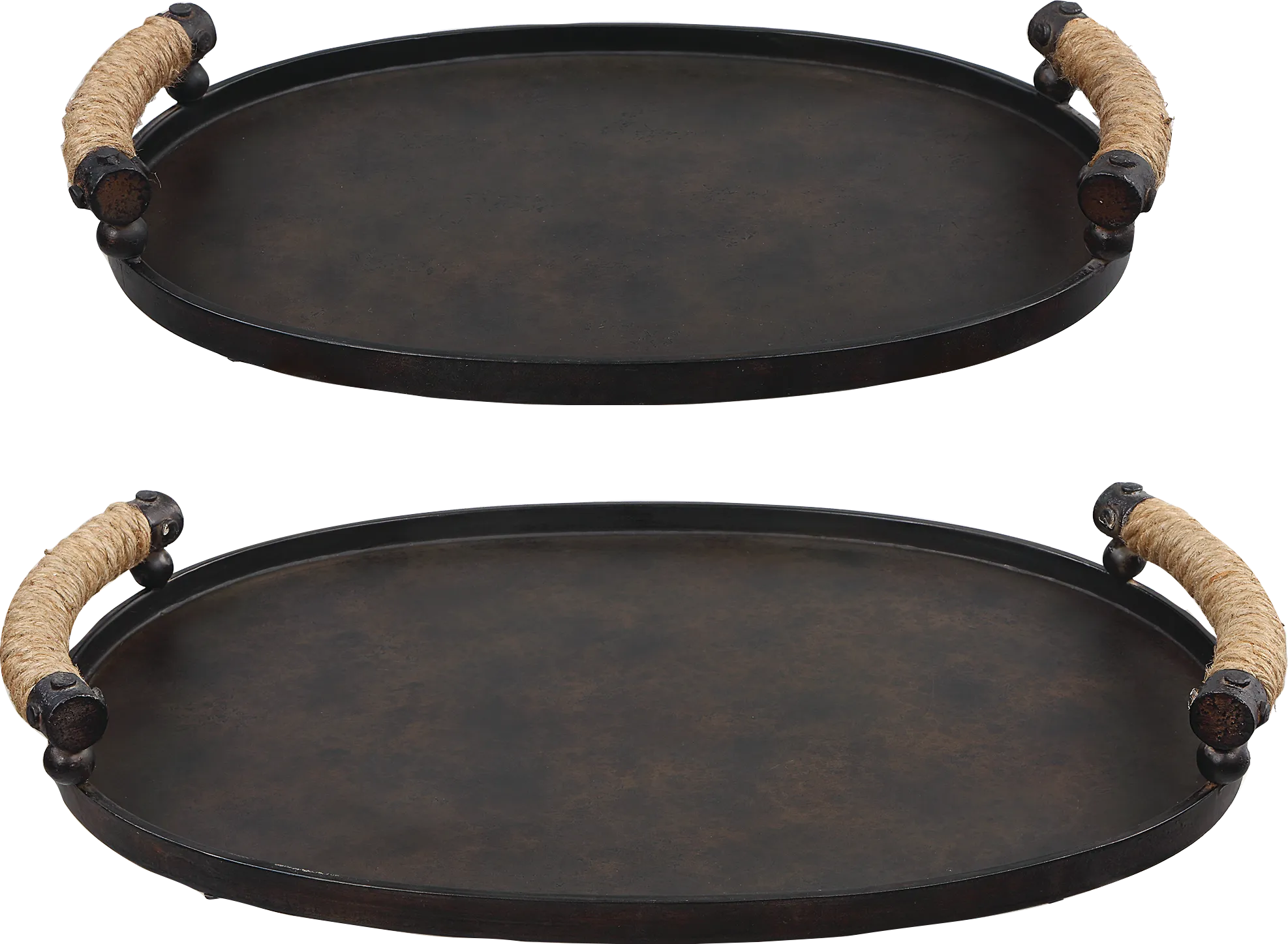 Jaky Bronze Trays, Set of 2 - Thumbnail - Image 1