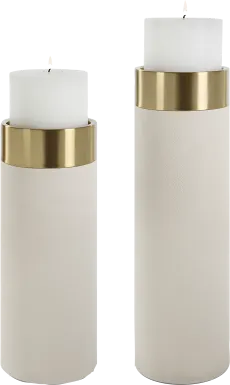 Cytta Brass Candle Holder, Set of 2