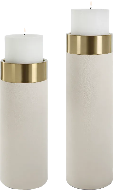 Cytta Brass Candle Holder, Set of 2