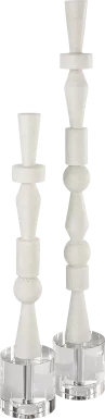 Wisby White Sculpture, Set of 2