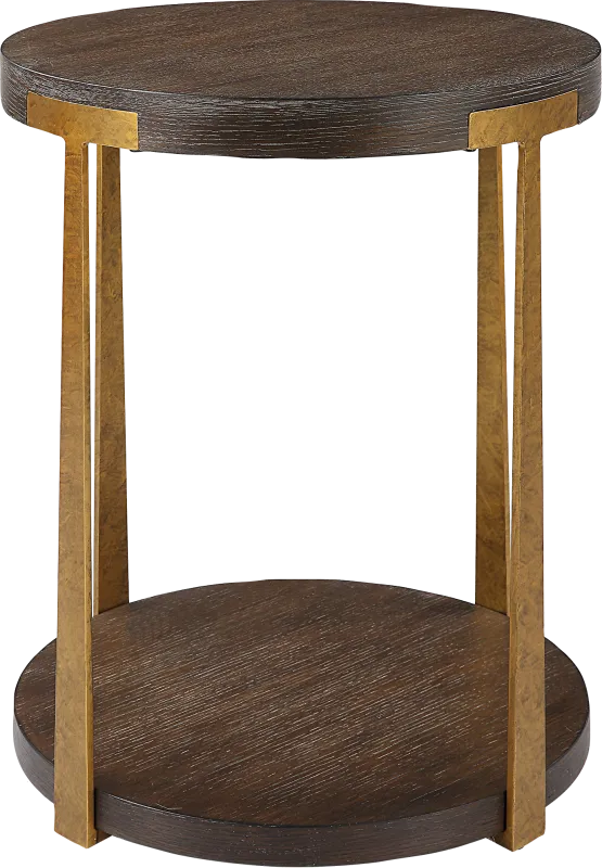 Felge Brown Accent Table