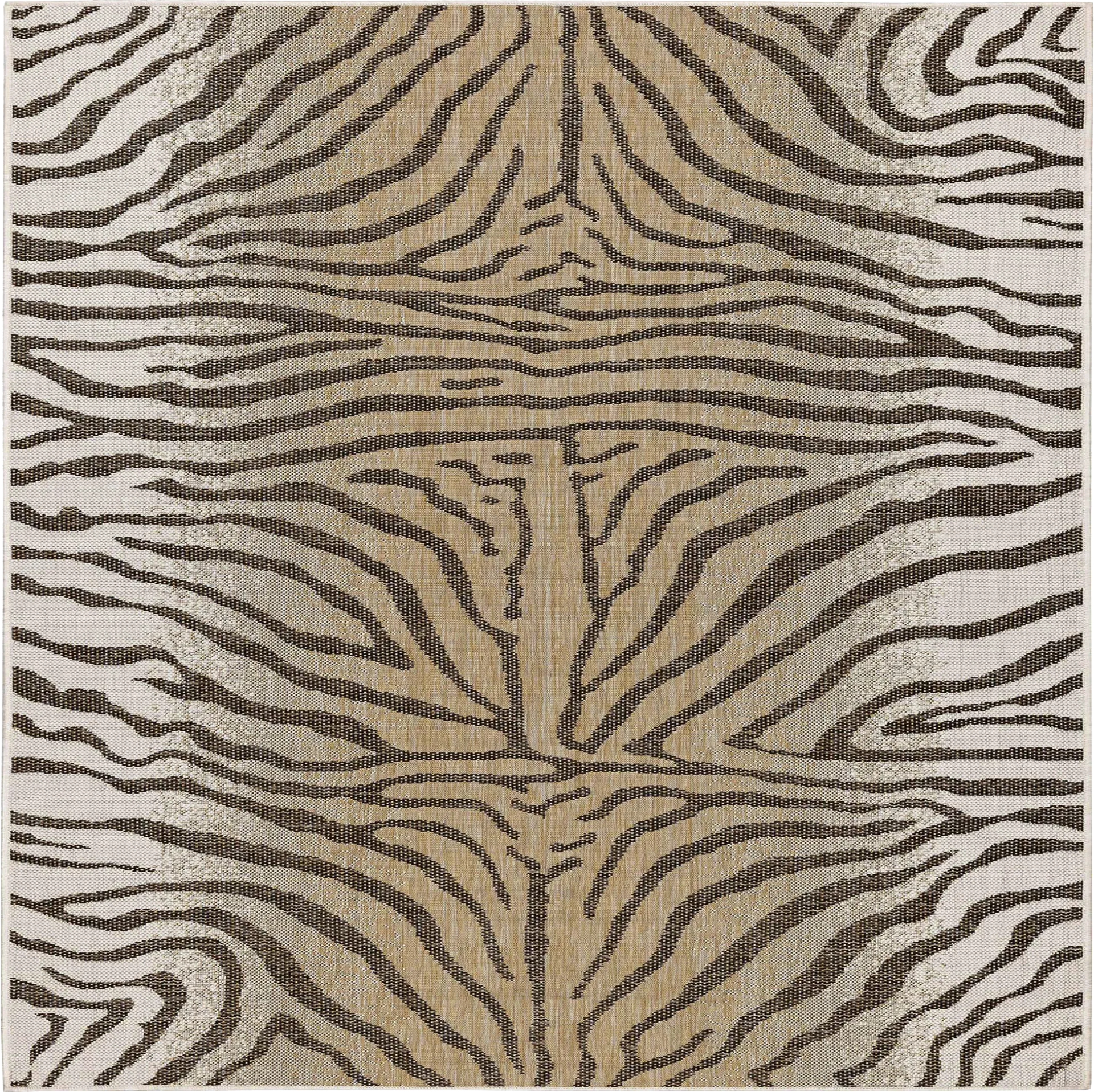Naibury Beige 7'10 Square Indoor/Outdoor Rug - Image 1