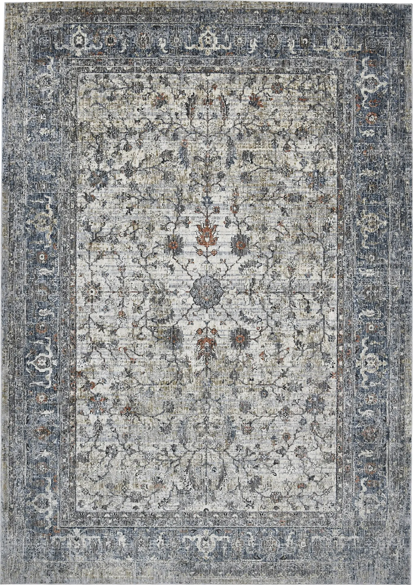 Fohaya Ivory/Gray 5'3 x 7'6 Rug - Image 1