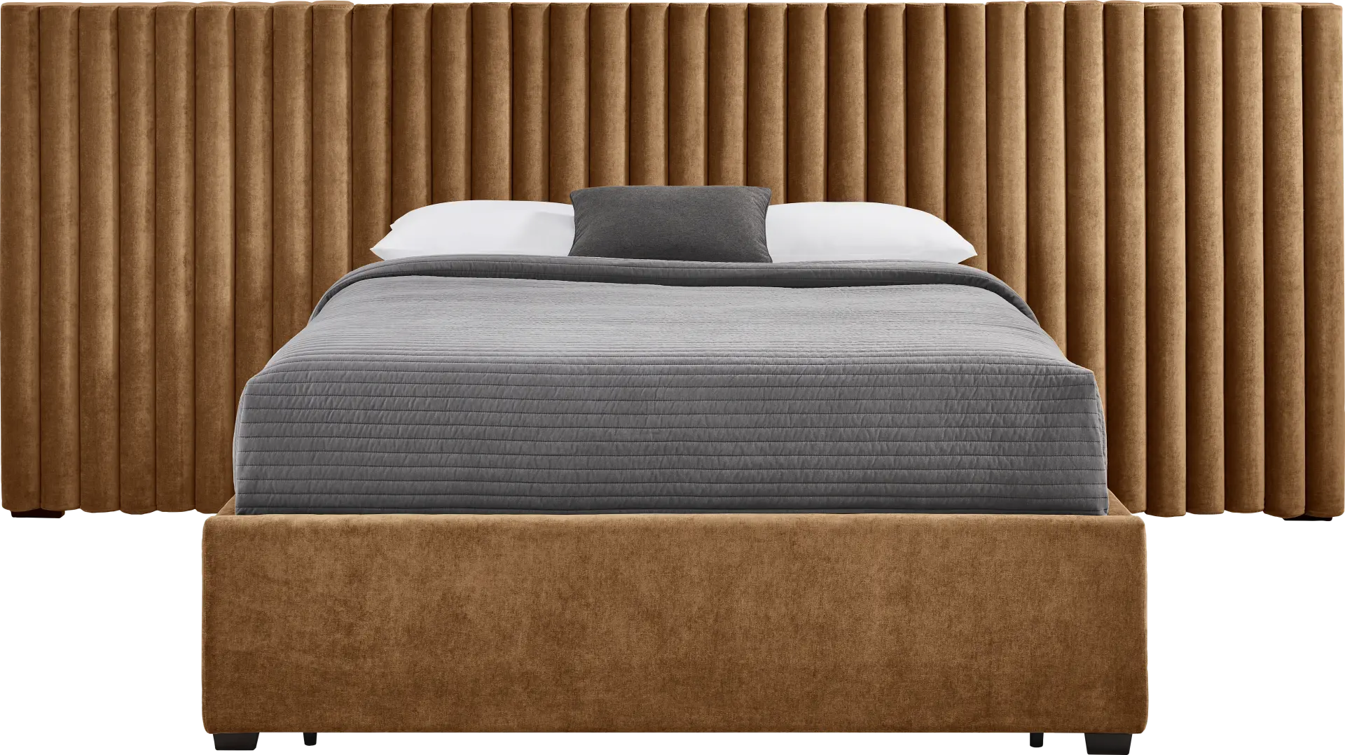 Belvedere Cognac 4 Pc King Upholstered Storage Wall Bed
