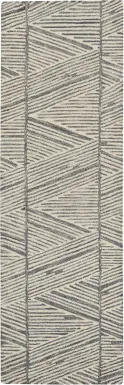 Aryla Gray/White 2'3 x 7'6 Rug