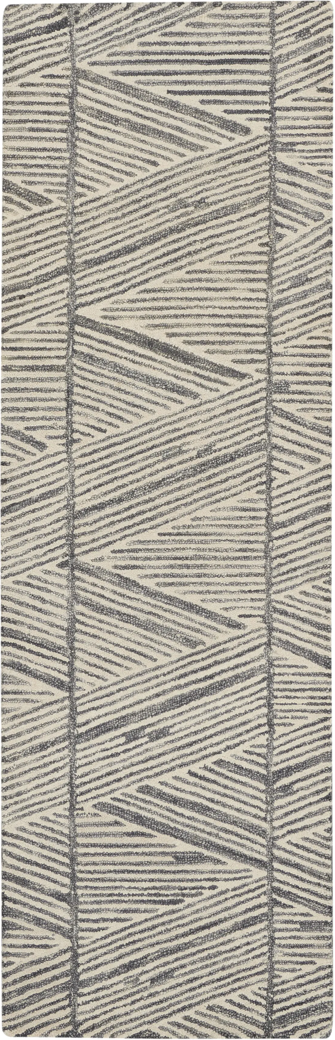 Aryla Gray/White 2'3 x 7'6 Rug