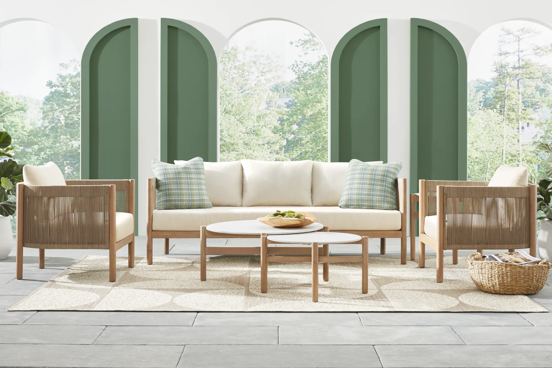 Marche Beige Outdoor Club Chair - Image 1