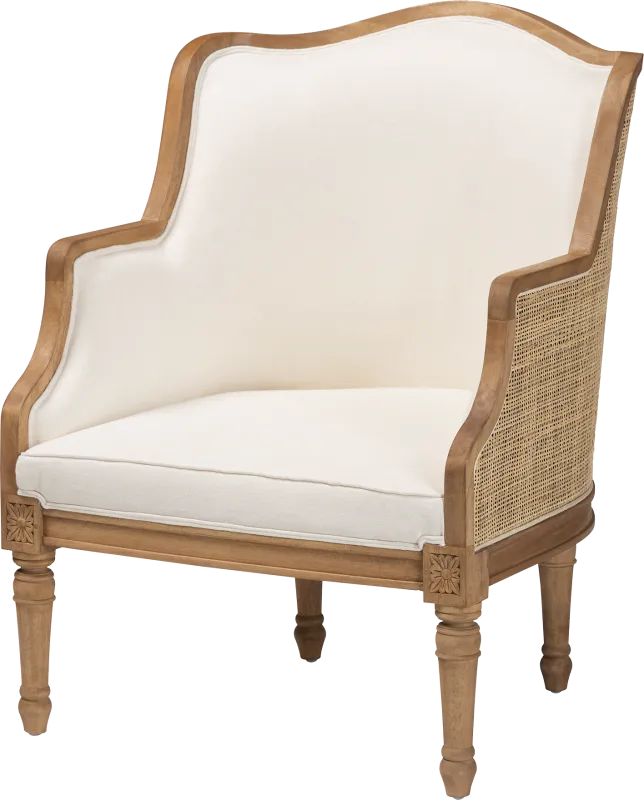 Jenness Oak Accent Chair