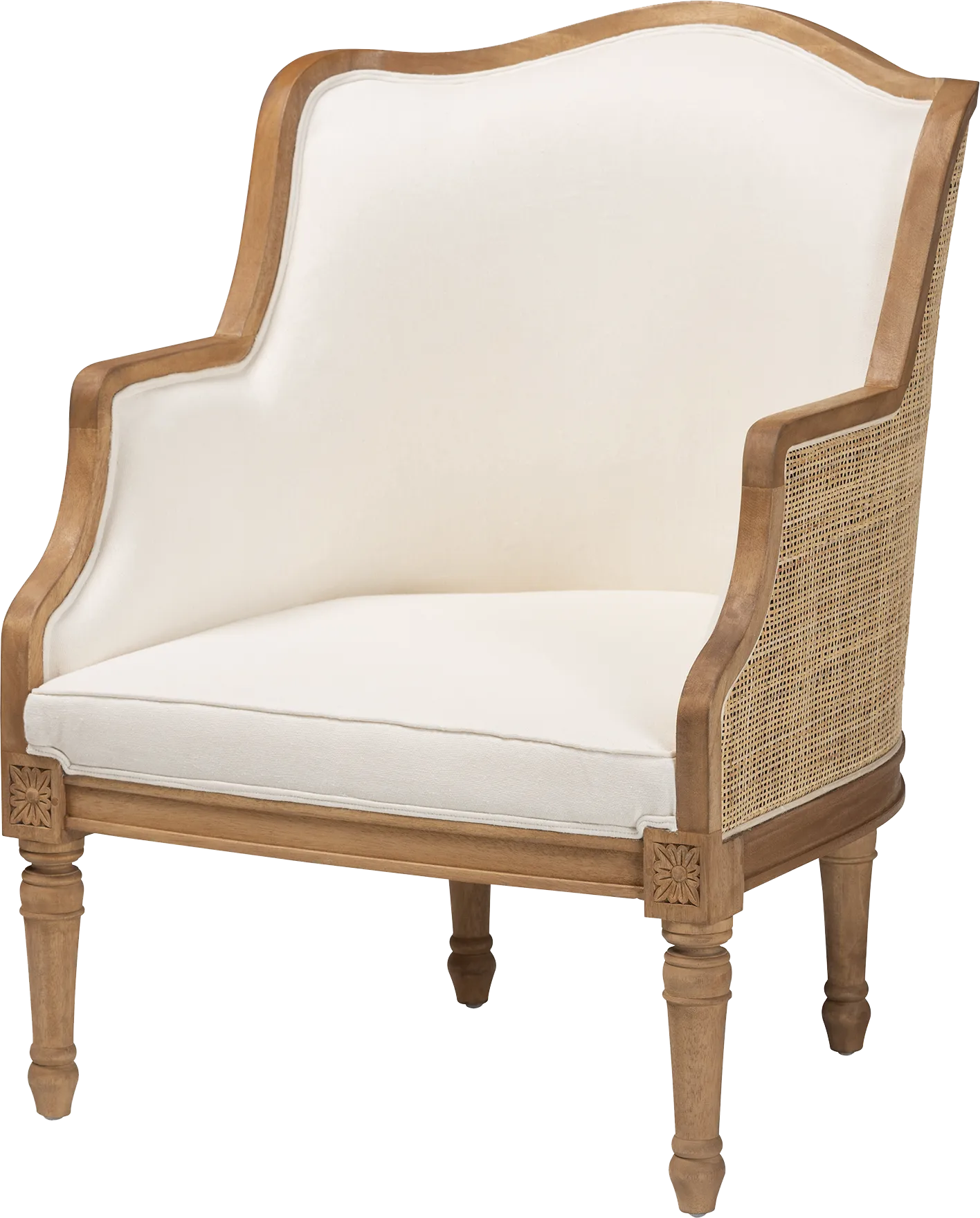 Jenness Oak Accent Chair - Image 1