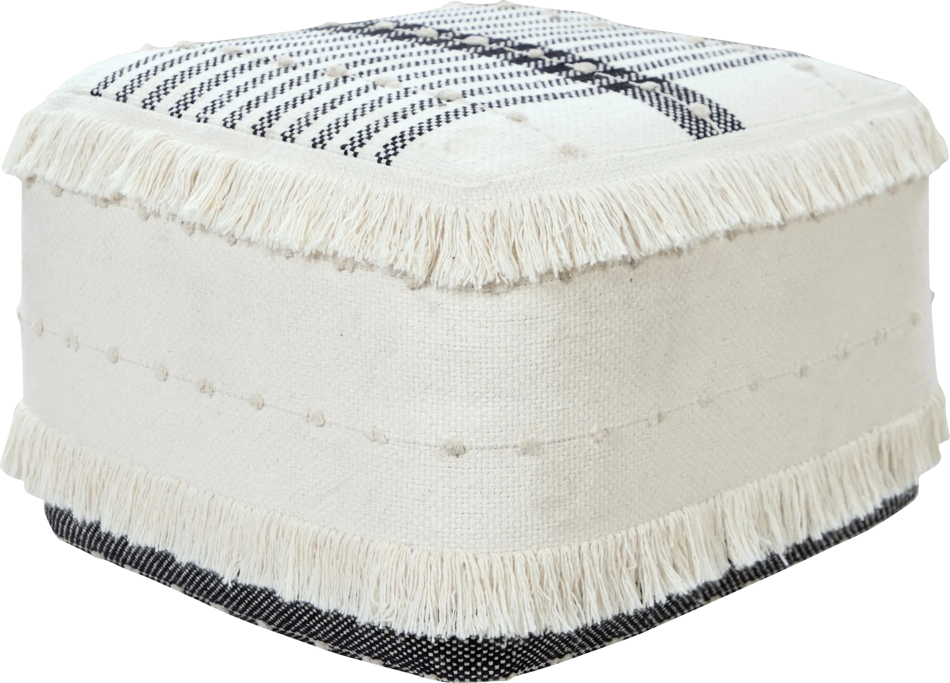 Brinok White Pouf - Image 1