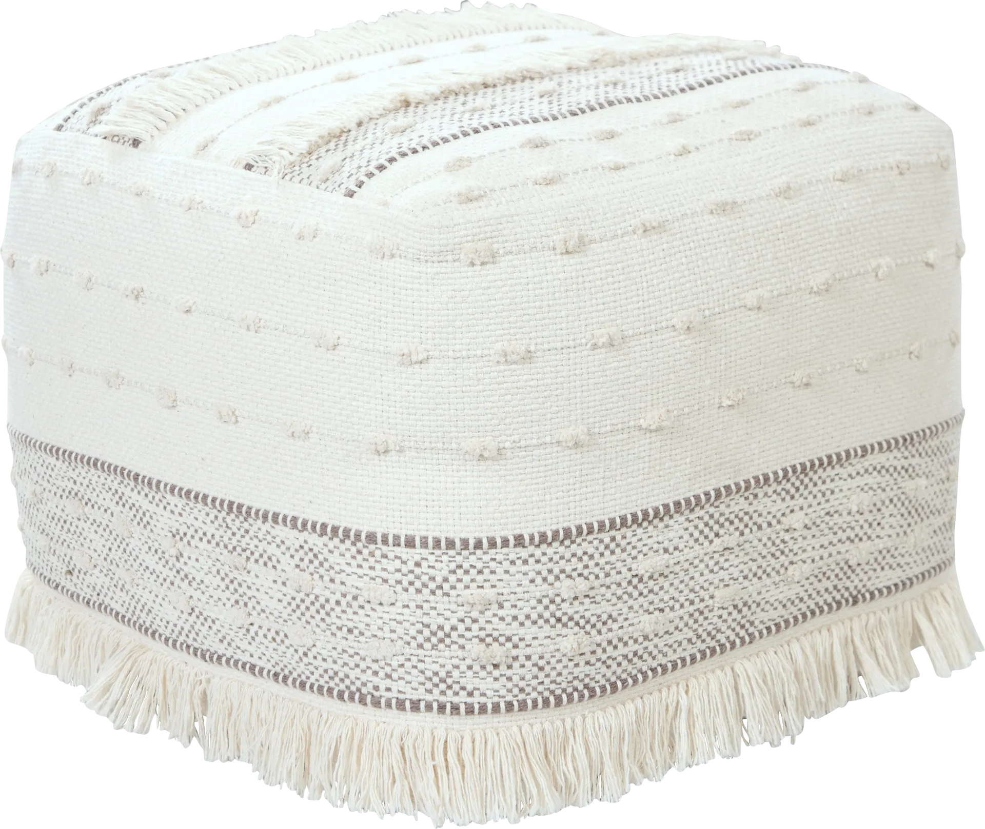 Hewen Cream Pouf - Image 1