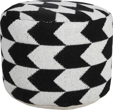 Motyn Black Pouf