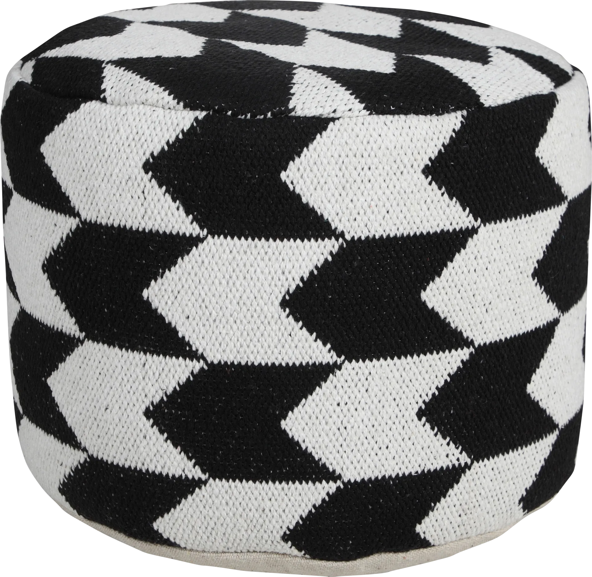 Motyn Black Pouf - Image 1