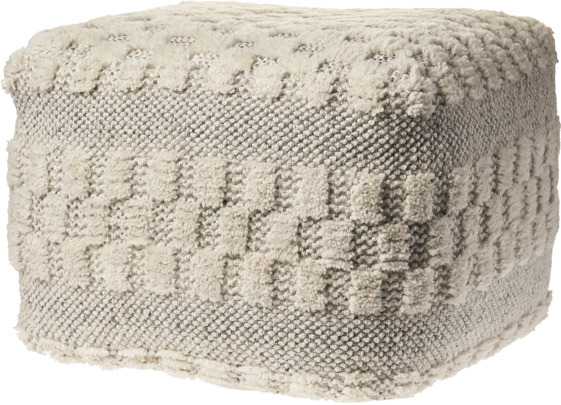 Wesaba Cream Pouf - Image 1