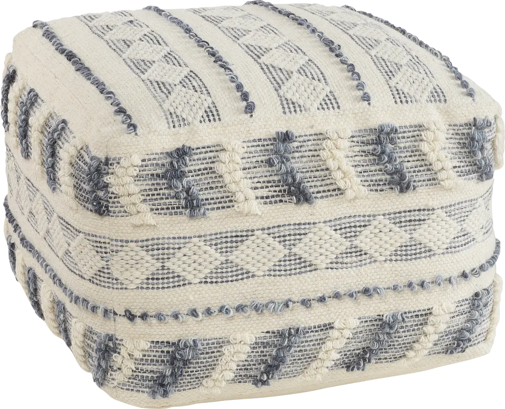 Ceinsa Blue/Ivory Pouf