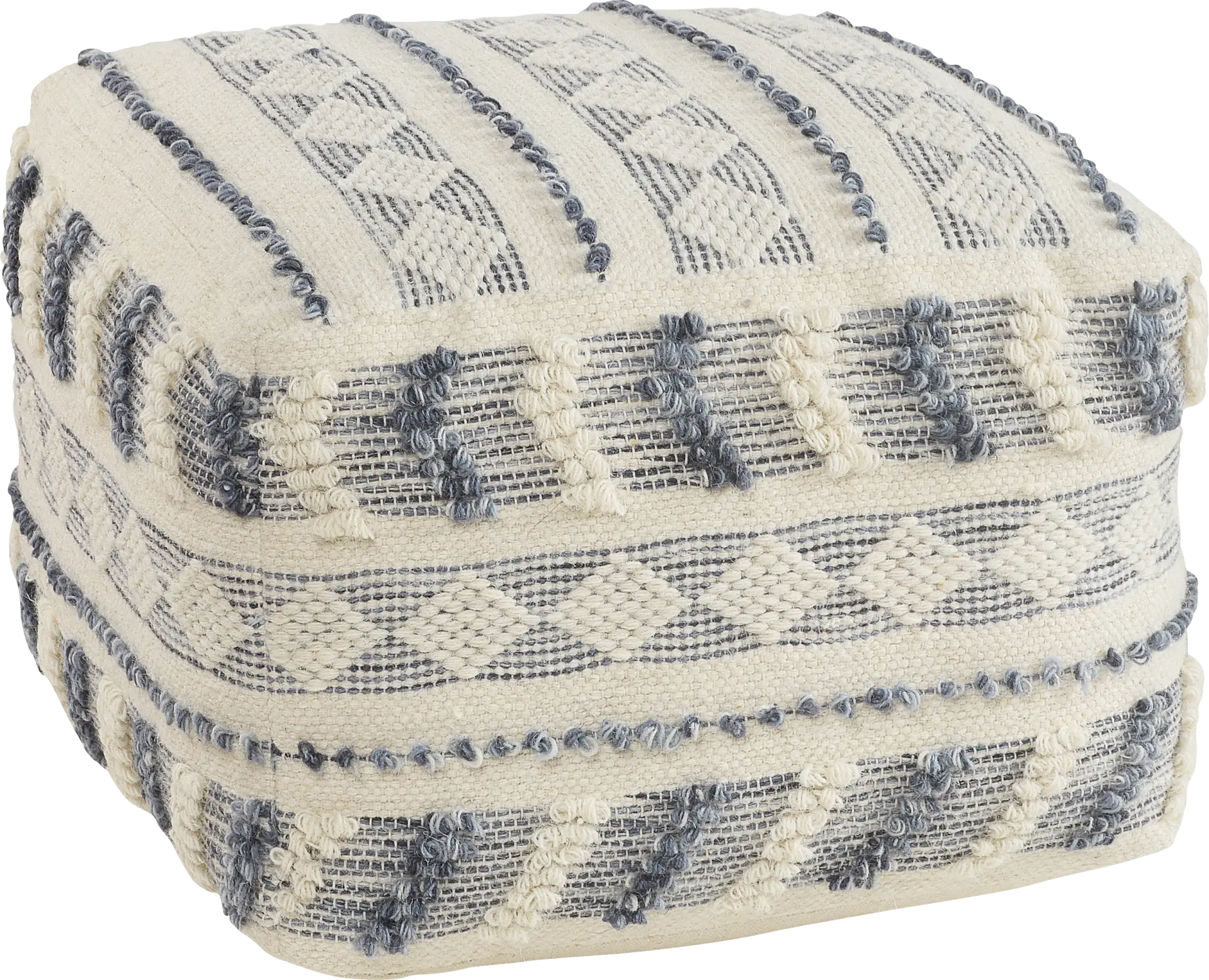 Ceinsa Blue/Ivory Pouf