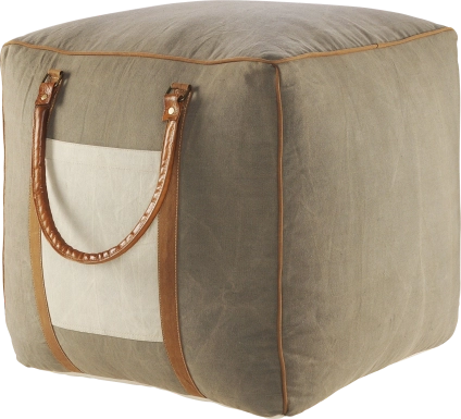 Constella Gray/Brown Pouf