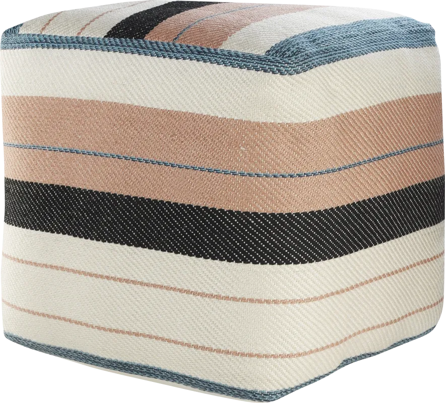 Yadui White/Pink Pouf