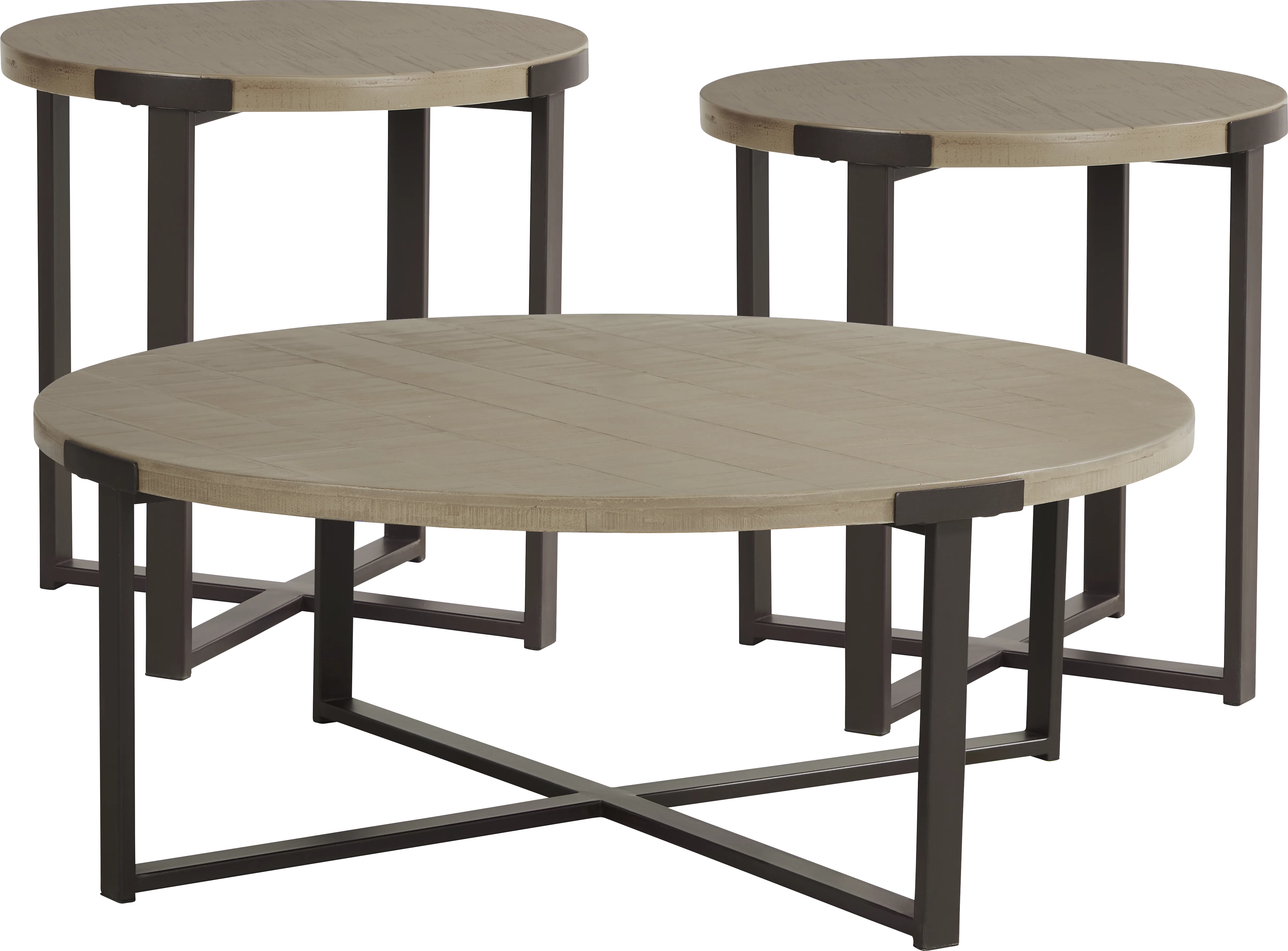 Wheeler Natural 3 Pc Occasional Table Set - Thumbnail - Image 1