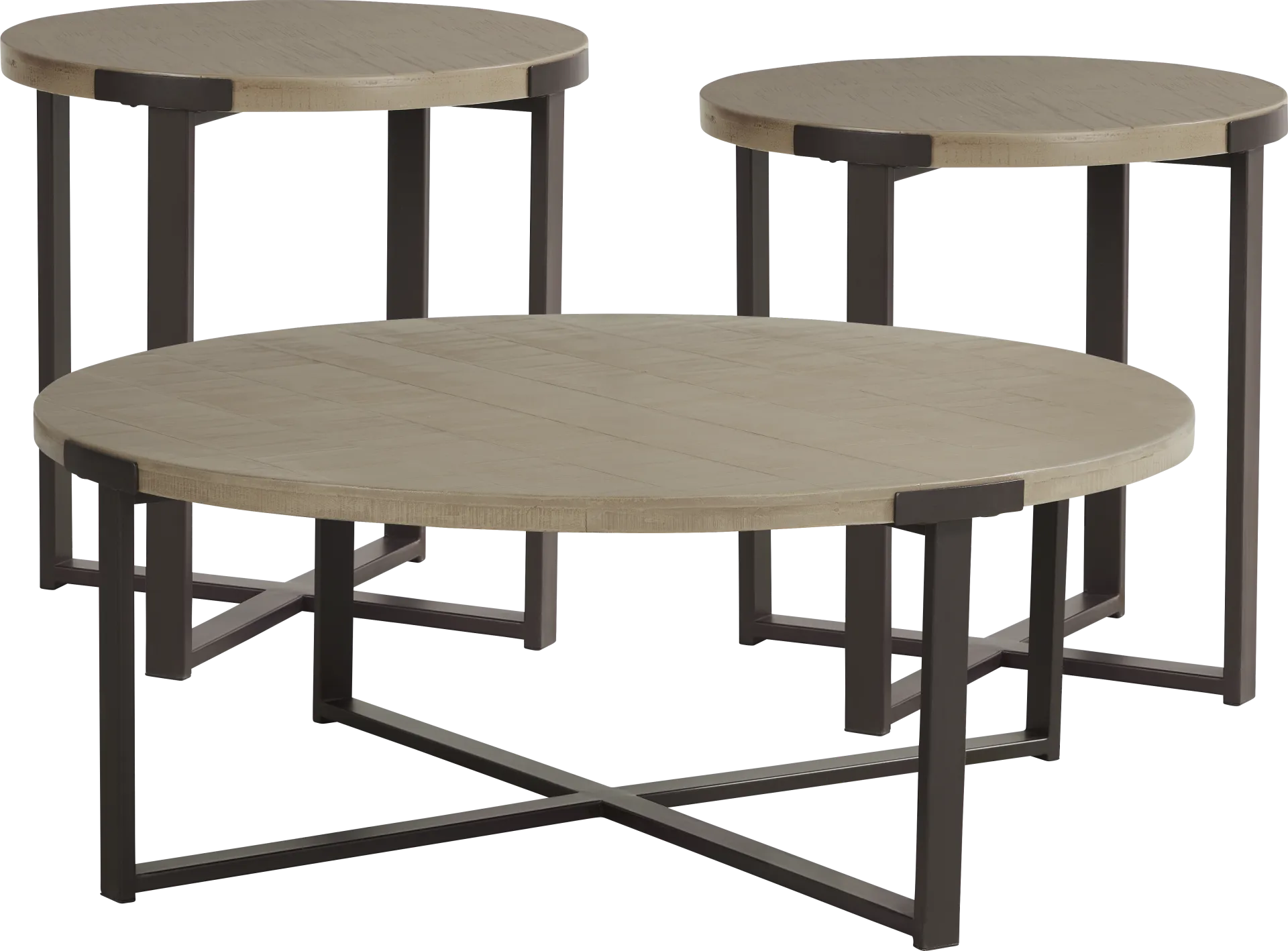 Wheeler Natural 3 Pc Occasional Table Set - Image 1