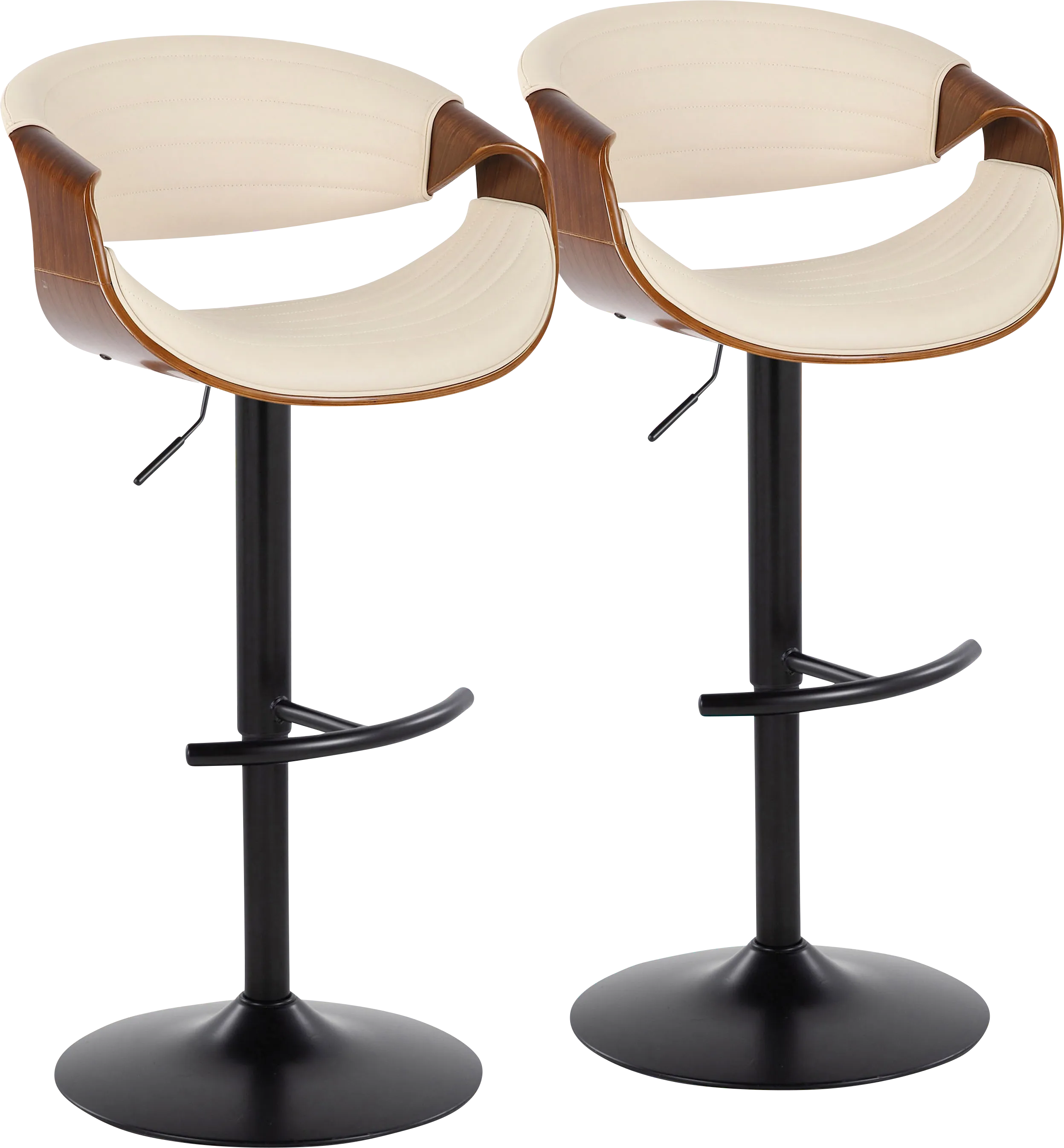 Loblolly VII Cream Adjustable Barstool, Set of 2 - Thumbnail - Image 1