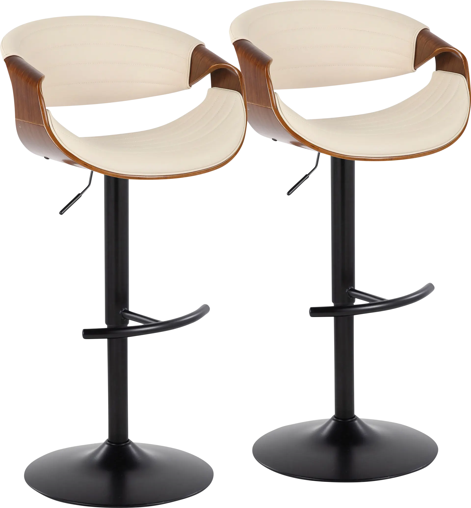 Loblolly VII Cream Adjustable Barstool, Set of 2