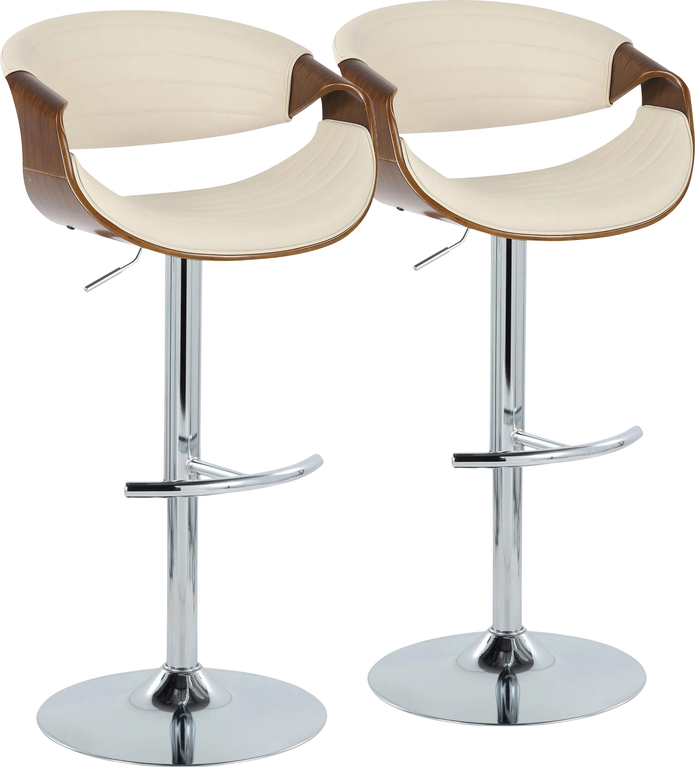 Loblolly IX Cream Adjustable Barstool, Set of 2 - Thumbnail - Image 1