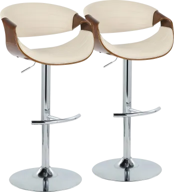 Loblolly IX Cream Adjustable Barstool, Set of 2