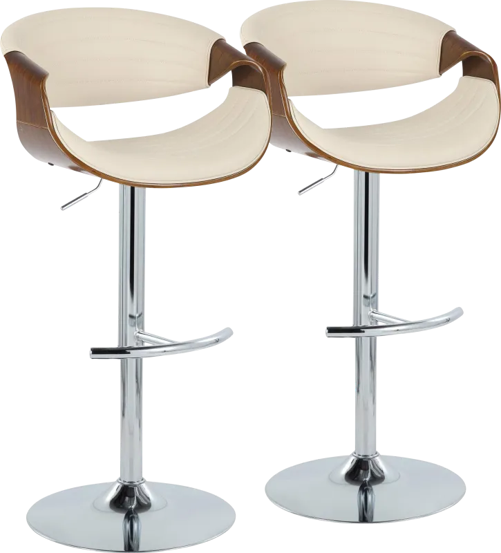Loblolly IX Cream Adjustable Barstool, Set of 2