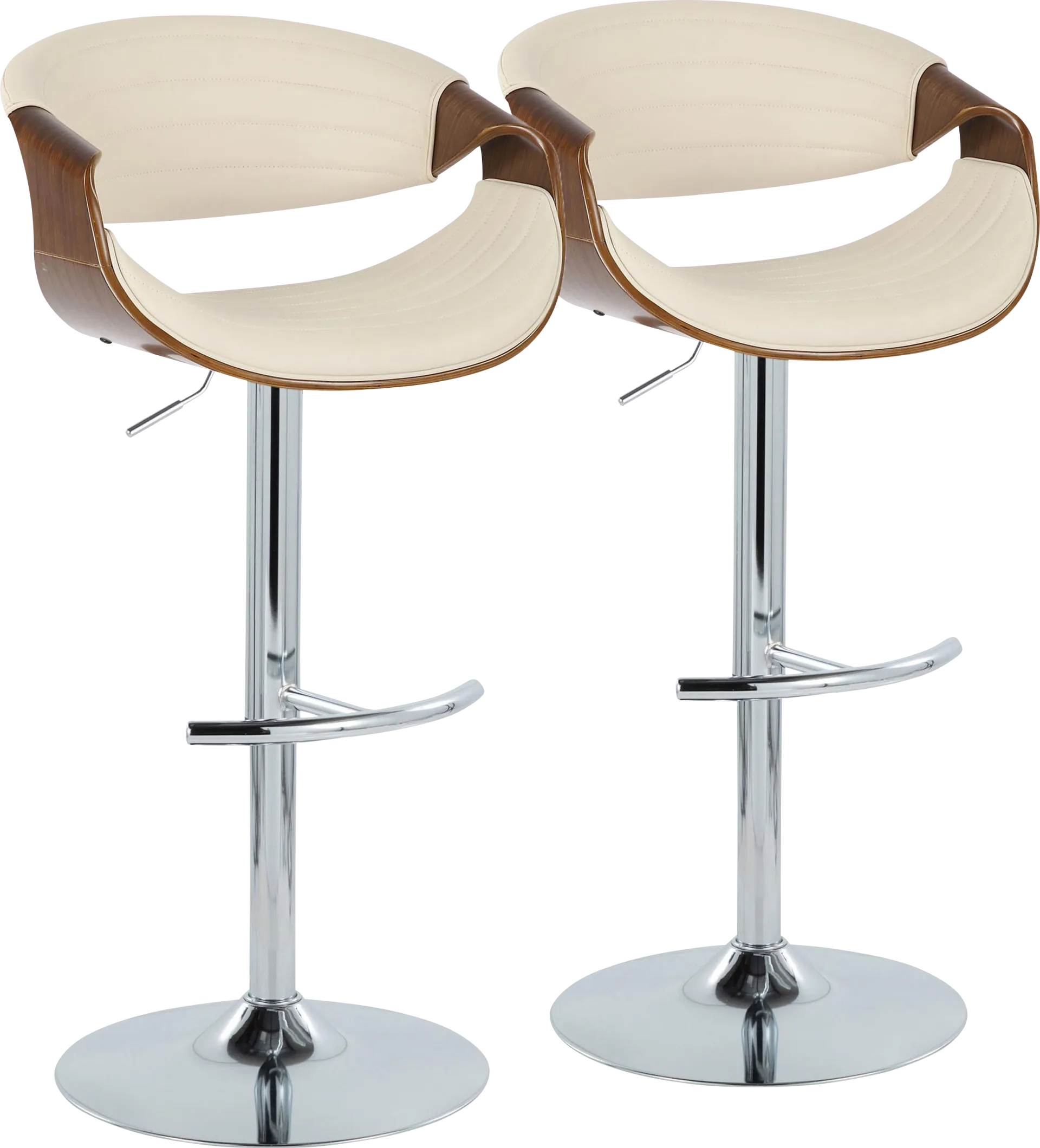 Loblolly IX Cream Adjustable Barstool, Set of 2 - Image 1